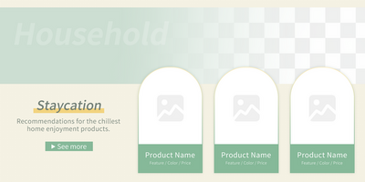 Recommended home-themed goodies with three-frame psd