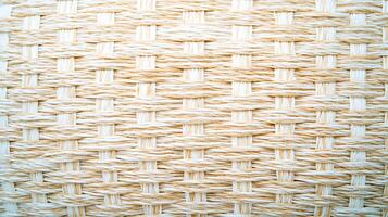 Close-up of a woven texture showcasing intricate patterns and natural fibers in a neutral tone photo