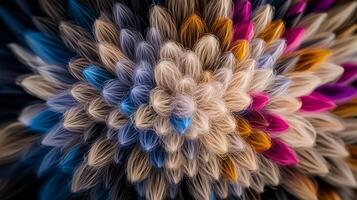 Colorful abstract floral pattern with vibrant hues and soft textures, creating a dynamic visual effect photo