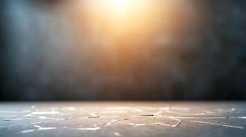Abstract background with cracked surface illuminated by warm light, creating a dramatic atmosphere photo