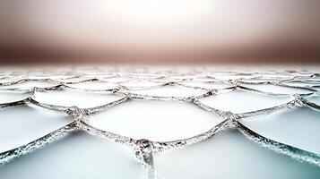 Close-up of a textured surface resembling a honeycomb pattern under soft lighting photo
