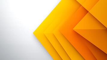 Abstract geometric shapes in vibrant yellow and orange tones with a smooth gradient background photo