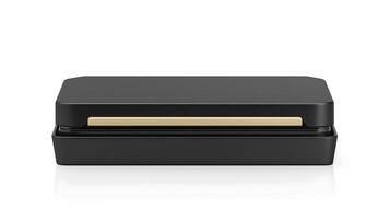Sleek modern black device with gold accent on a white background, ideal for tech product showcases photo