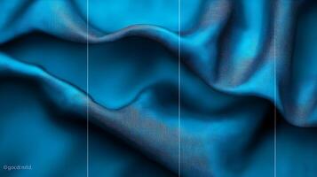Smooth, flowing blue fabric texture with subtle highlights and shadows, ideal for backgrounds photo