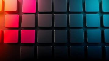 Abstract arrangement of colorful squares creating a modern digital background for design projects photo