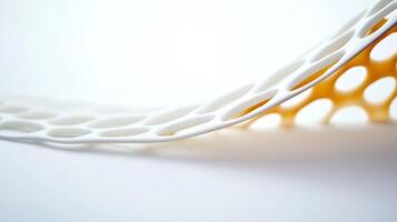 Close-up of a flexible, perforated material showcasing its unique design and texture photo