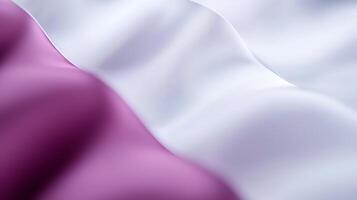 Close-up view of flowing fabric in soft pink and white colors, creating a serene and elegant backdrop photo