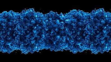 Abstract blue wave pattern with intricate details and glowing elements on a black background photo