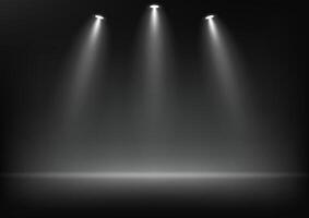 Black color background. Empty room with light effect. Space for selling products on the website. vector