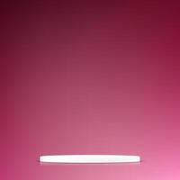 Dark pink background 3d with white podium. 3D abstract studio room with pedestal podium. Space for selling products, backdrop, wallpaper, background, text. illustration. vector