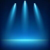 Dark blue color background. Empty room with light effect. Space for selling products on the website. illustration. vector