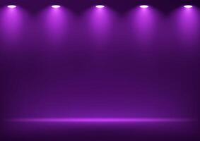 Purple studio room background. Empty room with light effect. Space for selling products on the website. illustration. vector