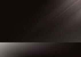 Black studio background. Empty Room Studio with table. Space for selling products, backdrop, wallpaper, background, text. Empty room with light effect. Gradient table. illustration. vector