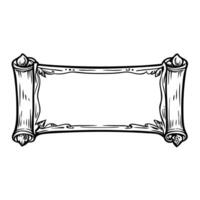 Elegant ornate frame in black and white design, blank center for custom text or image display vector