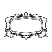 Ornate vintage frame design classic decorative scrollwork and floral elements vector