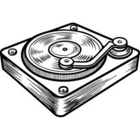 Vintage hard disk illustration retro computer storage, mechanical design, technology evolution vector
