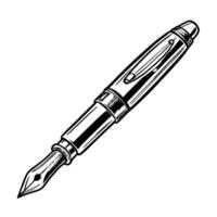 Elegant fountain pen with detailed design and classic nib reflecting timeless writing artistry vector