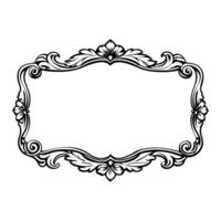 Elegant vintage frame design with ornate floral patterns vector