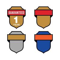 Set Shield Emblem Guarantee Template Illustration Design. EPS 10. vector