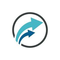 Circle Frame Arrow Logo Template design Illustration Design. EPS 10. vector