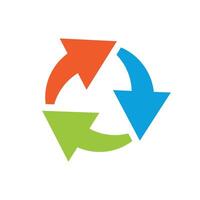 Circular Three Colorful Arrow Logo Template design Illustration Design. EPS 10. vector