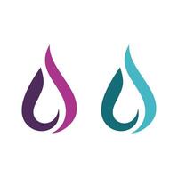 Set Drop Water Ornamental Logo Template Illustration Design. EPS 10. vector