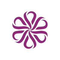 Purple Abstract Circle Flower Logo Template Illustration Design. EPS 10. vector