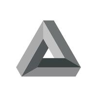 Grey Trinity Triangle Logo Template Illustration Design. EPS 10. vector