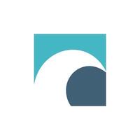 Square Wave Swoosh Logo Template Illustration Design. EPS 10. vector