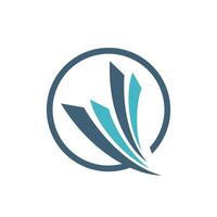 Blue Abstract Finance Swoosh Element Logo Template Illustration Design. EPS 10. vector