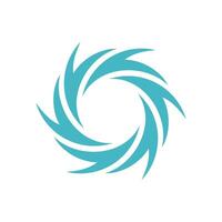 Teal Ornamental Star Flower Circle Logo Template Illustration Design. EPS 10. vector