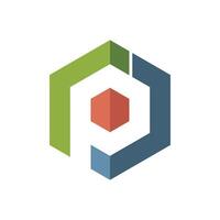 Letter P Hexagon Shape Logo Template Illustration Design. EPS 10. vector