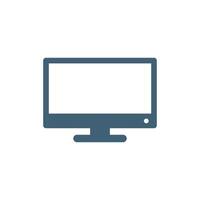 Simple Screen Logo. Monitor Display Icon Template Illustration Design. EPS 10. vector