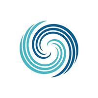 Two Color Abstract Whirlpool Logo Template Illustration Design. EPS 10. vector