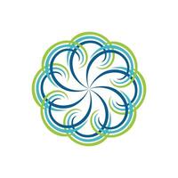Decorative Abstract Flower Logo Template Illustration Design. EPS 10. vector