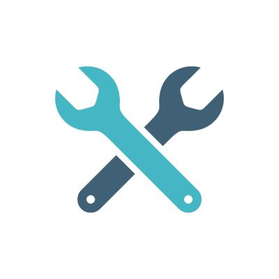 Cross Wrench Logo Template Illustration Design. EPS 10.