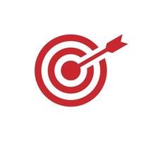 Red Arrow Dart Target Logo Template Illustration Design. EPS 10. vector