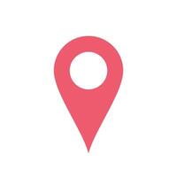 Simple Pink Point Locator Map Icon Logo Template Illustration Design. EPS 10. vector