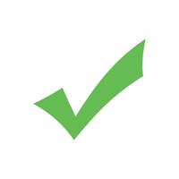 Simple Green Check Mark Icon Logo Template Illustration Design. EPS 10. vector