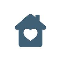 Love Home Logo Template Illustration Design. Heart House EPS 10. vector