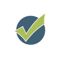 Circle Green Check Mark Icon Logo Template Illustration Design. EPS 10. vector