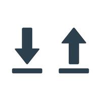 Set Arrow Download and Upload Icon Logo Template Illustration Design. EPS 10. vector