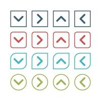 Line Art Arrow Set Border Shape Line Art Colorful Logo Template Illustration Design. EPS 10. vector