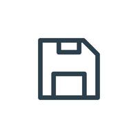 Floppy Disk Line Diskette Icon Logo Template Illustration Design. EPS 10. vector