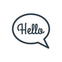 Hello Speech Bubble Icon Template Illustration Design. EPS 10. vector