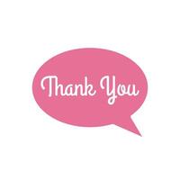 Thank You Speech Bubble Icon Template Illustration Design. EPS 10. vector