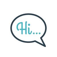 Hi Speech Bubble Icon Template Illustration Design. EPS 10. vector