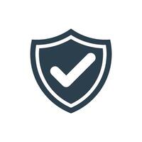Shield Check Mark Icon Logo Template Illustration Design. EPS 10. vector