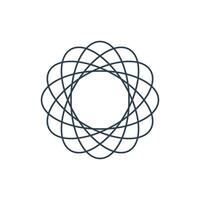 Monoline Circular Line Art Ornamental Logo Template Illustration Design. EPS 10. vector