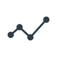 Dots Lines Statistic Graph Finance Icon Logo Template Illustration Design. EPS 10. vector